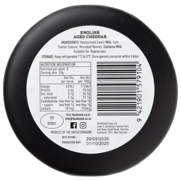 Aged English Cheddar 