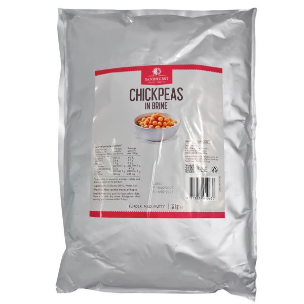 Chickpeas in Brine Pouches 3kg